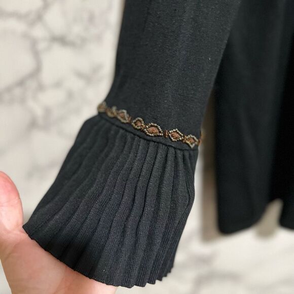 Colette Mordo For Sadimara Embellished Black Silk Cardigan - Picture 2 of 9